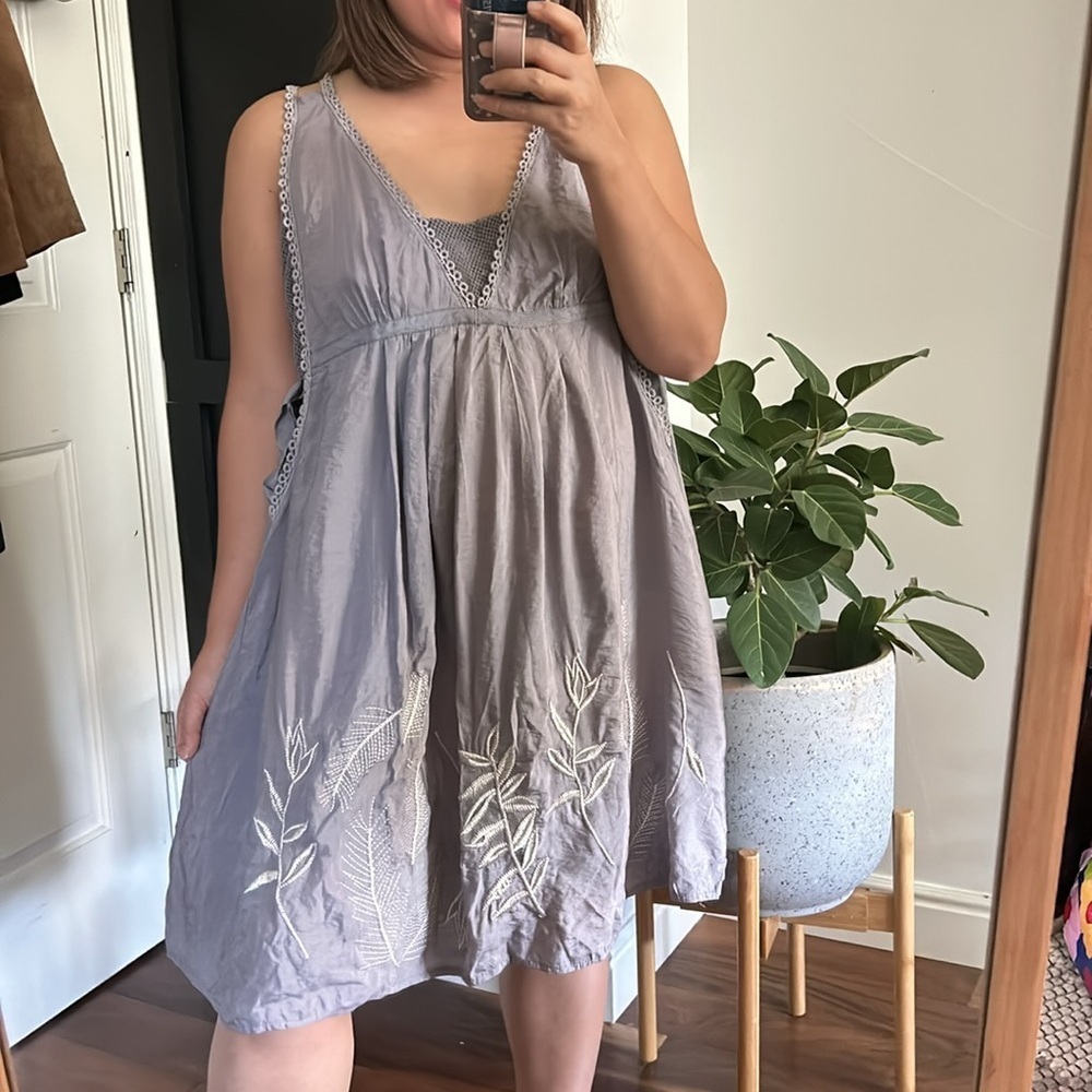 Cecico Rayon Embroidered Boho Pullover Dress. Size L - Picture 15 of 15